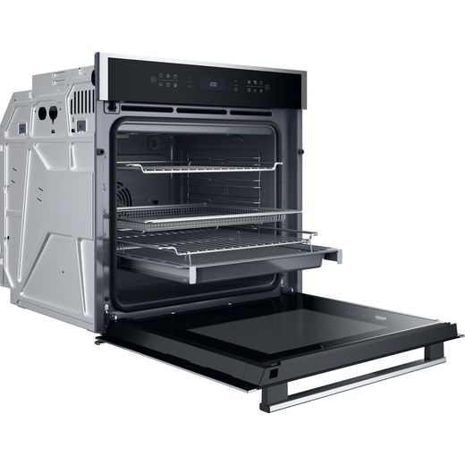 Hotpoint 859991686310 Electric Single Oven Stainless Steel - Right perspective with door open 