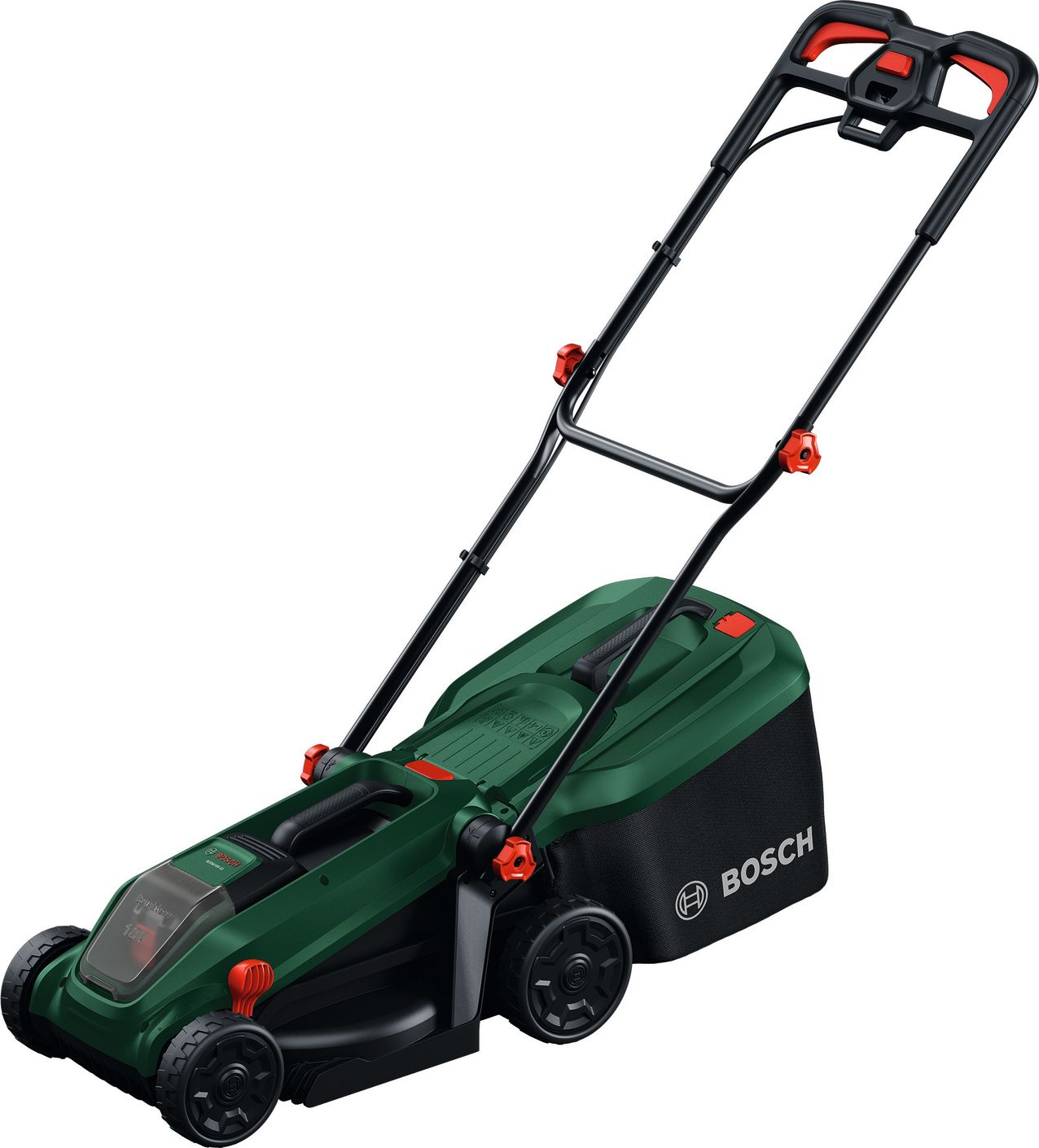 Bosch Rotak 18V-32 Cordless Lawnmower - 32cm Cutting Width - Green