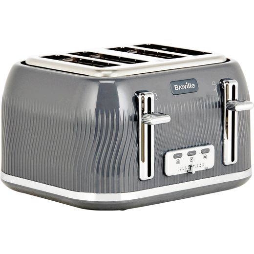 breville flow 4 slice toaster storm grey