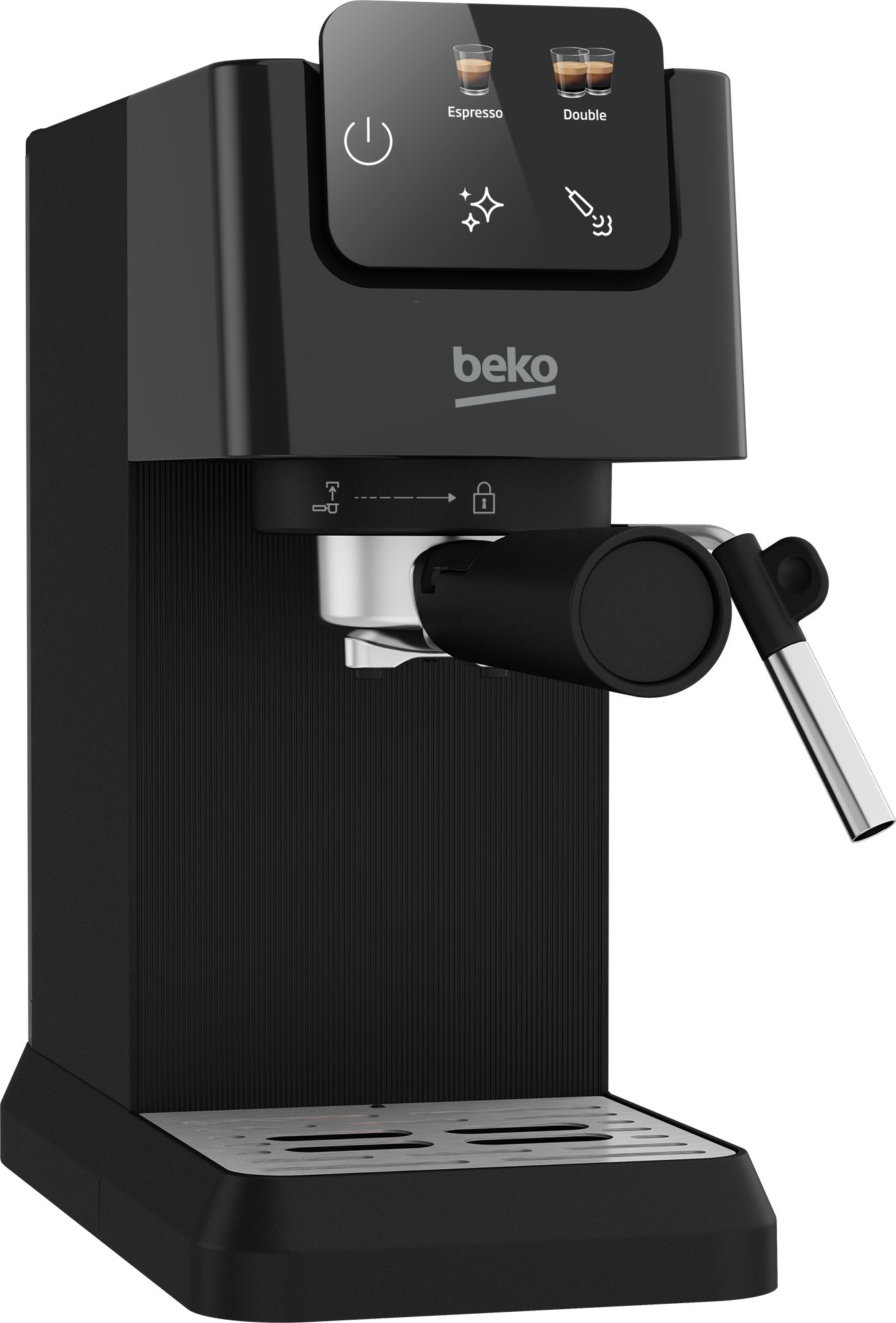Beko CaffeExperto Espresso Machine - Ground Coffee - 15 Bar - Black - CEP5302B