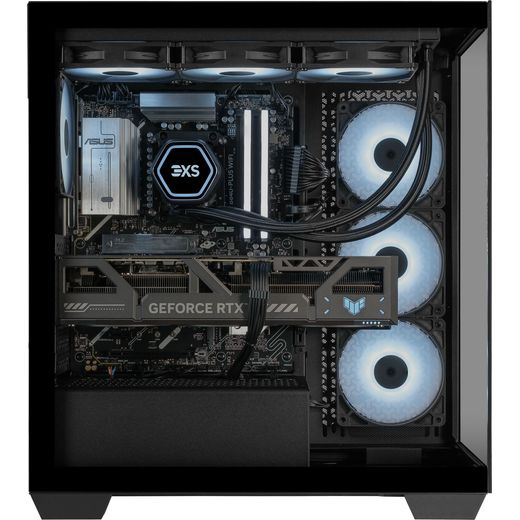 3XS Halo 5080 Gaming PC - NVIDIA® GeForce RTX™ 5080, AMD Ryzen™ 7, 2TB SSD, 32 GB RAM - Black - side shot