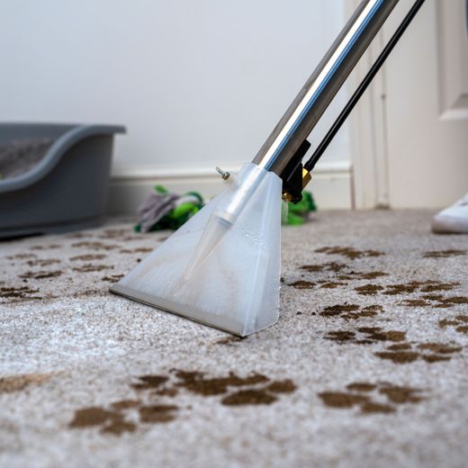 George GVE370 Wet and Dry Cleaner - Cleaning up muddy paw prints