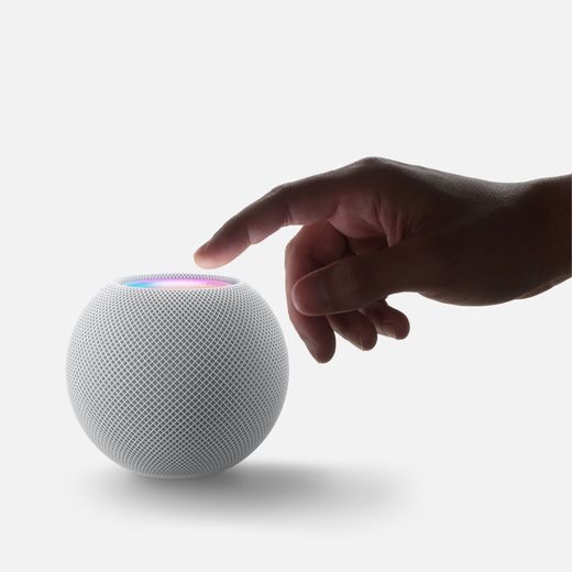 Apple HomePod mini with Siri - White - Touching the top