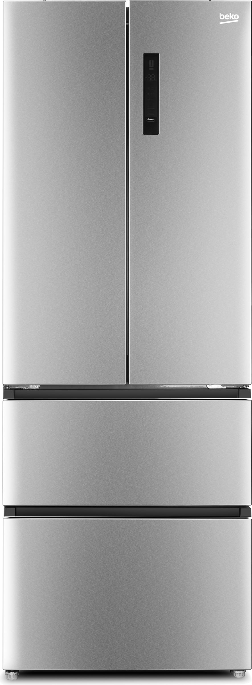 Beko GN14790PX Frost Free American Fridge Freezer - Brushed Steel - E Rated, Stainless Steel