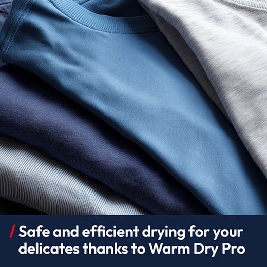 Hoover Pro Dry Series 7 HBQ 10N4BJX-80 Wifi Connected 10Kg Heat Pump Tumble Dryer - Matte Black - Annotation - Warm Dry Pro