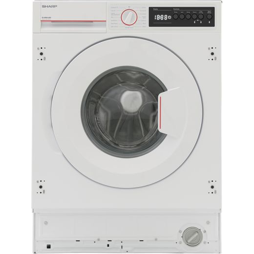 Sharp ES-NIB8141WD-EN Integrated 9Kg Washing Machine with 1400 rpm - White - D Rated