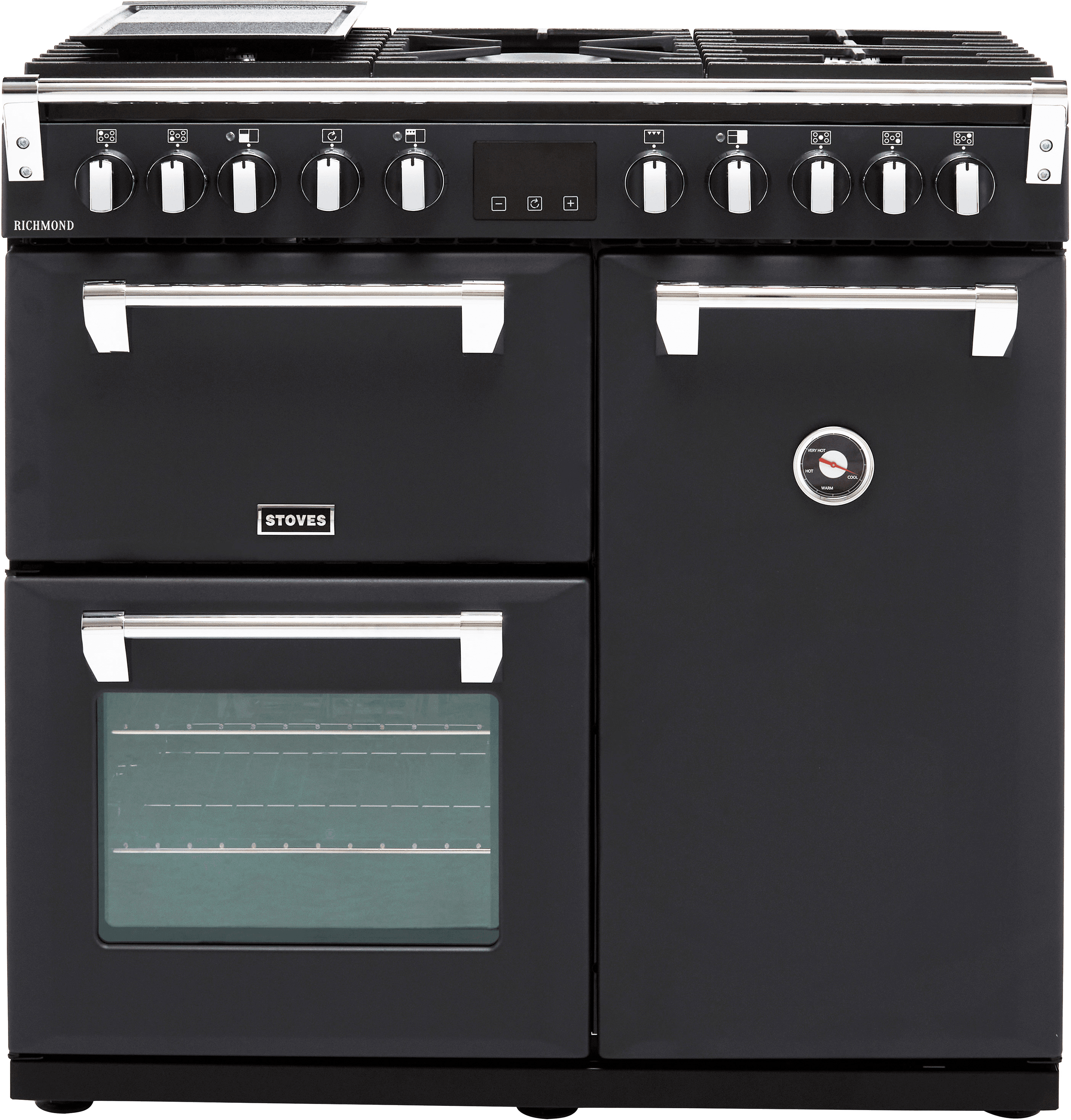 Stoves Richmond S900DF 90cm Dual Fuel Range Cooker - Anthracite - A/A/A Rated, Black