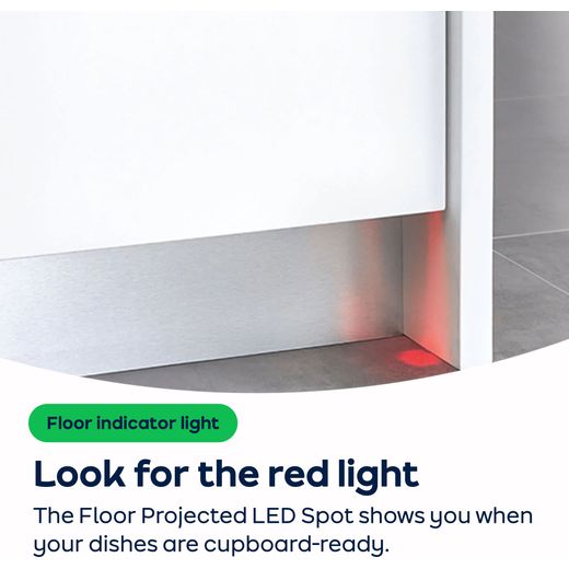Beko Integrated Standard Dishwasher - Black - AO Annotation -  Floor-Projected-Led-Spot