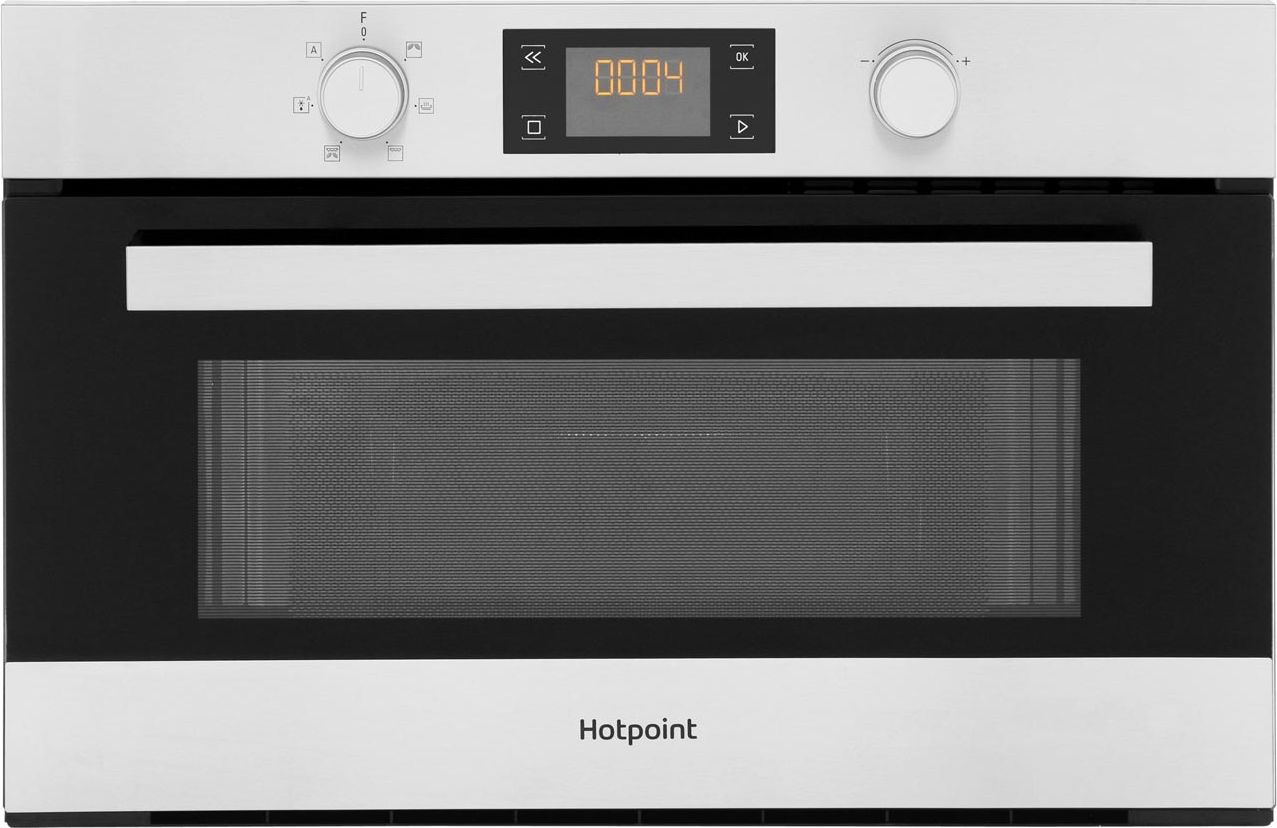 Hotpoint Class 3 MD344IXH 38cm tall, 60cm wide, Built In Compact Microwave - Stainless Steel, Stainless Steel