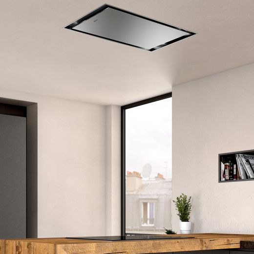 NEFF N50 90 cm Ceiling Cooker Hood - Stainless Steel - Ceiling Cooker Hood in modern kitchen