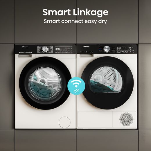 Hisense WF5S1245BW 12kg Washing Machine with 1400 rpm - White - Annotation - Smart linking shot
