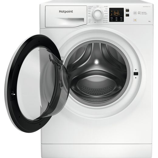 Hotpoint NSWA 946 WW UK 9kg Washing Machine with 1400 rpm - White - Door open