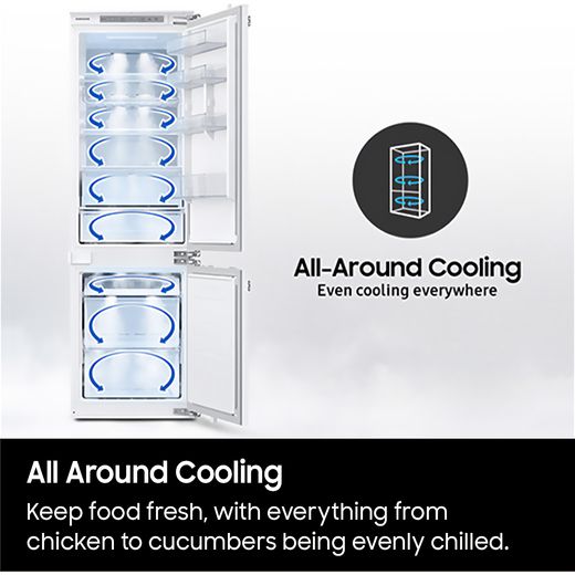 Samsung 70/30 Total No Frost Fridge Freezer - Stainless Steel - Annotation - All round cooling shot