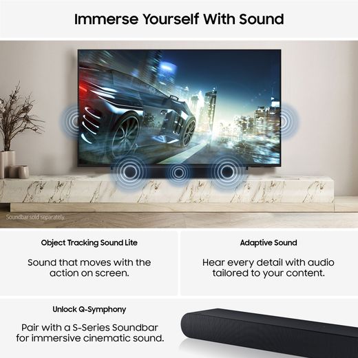 Samsung Q7F 65" 4K Ultra HD QLED Smart TV [2025] - Annotation - Cinematic sound