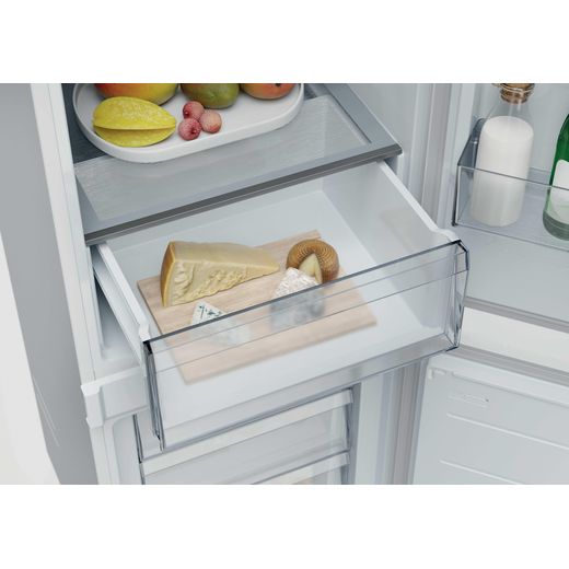 Hoover H-FRIDGE 400 Integrated 70/30 Fridge Freezer with Sliding Door Fixing Kit - White - Top drawer shot 
