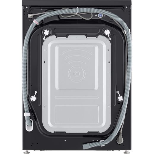 LG Series 5 AI Direct Drive W4X5016TBB Wifi Connected 11Kg / Washer Dryer with 1400 rpm - Essence Matte Black - Back shot