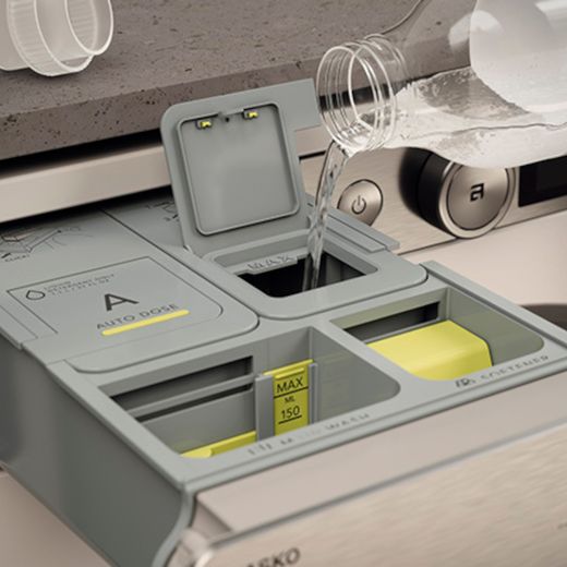 ASKO W5096RG.UK 9kg Washing Machine with 1600 rpm - Graphite / Black - Filling detergent dispenser