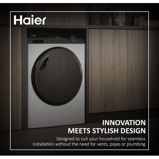 Haier Series 4 HDB4H7A2TBERX80 Integrated 7Kg Heat Pump Tumble Dryer - Anthracite - Annotation - Design shot