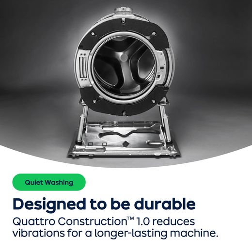 ASKO Steel Seal™ W1094W.UK 9kg Washing Machine with 1400 rpm - White - AO Annotation -  Quattro-Construction-1