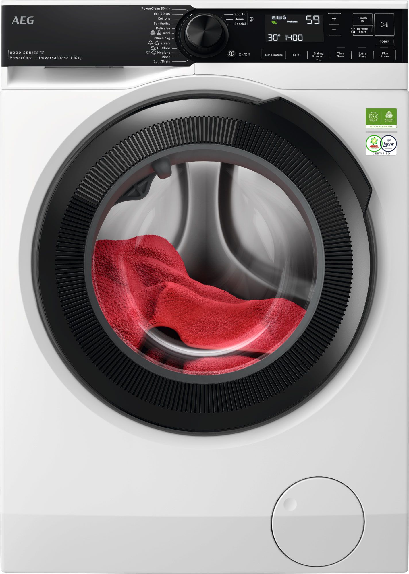 AEG - Washing Machine - LFSR84146UD - 10 kg - 1400 rpm - White