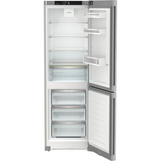 Liebherr CNsdc5203 186cm 60/40 Frost Free Fridge Freezer - Stainless Steel  - front with door open shot