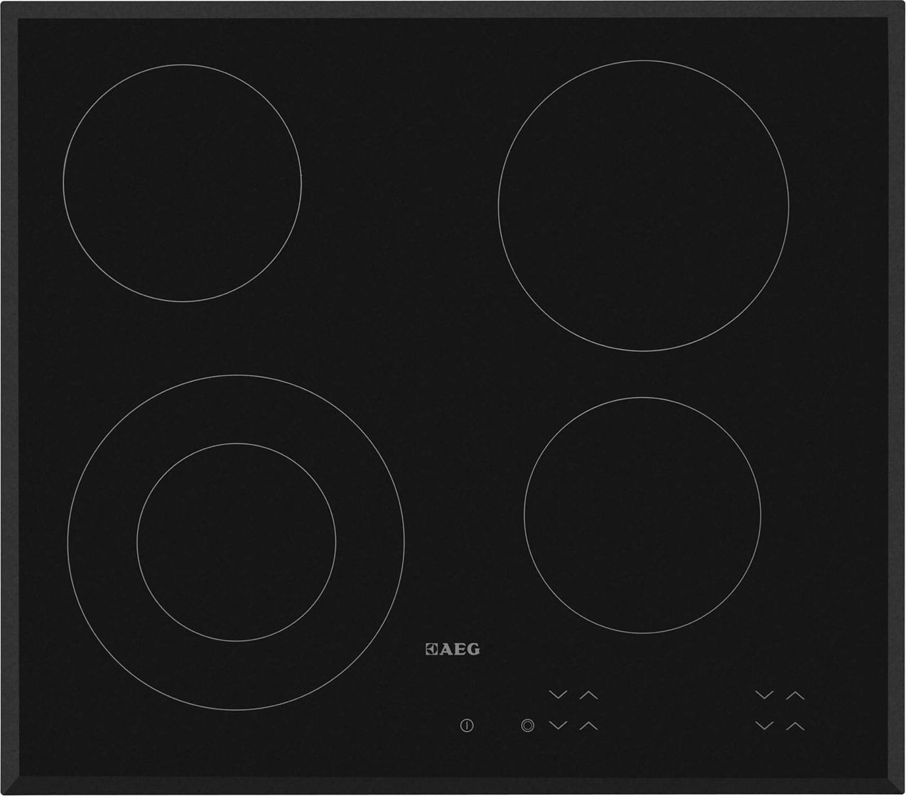 AEG Competence HK624010FB 59cm Ceramic Hob - Black, Black