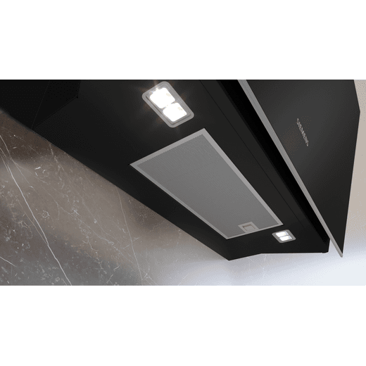 Siemens LC91KLT60B Chimney Cooker Hood - Black - Underneath filter in kicthen shot 