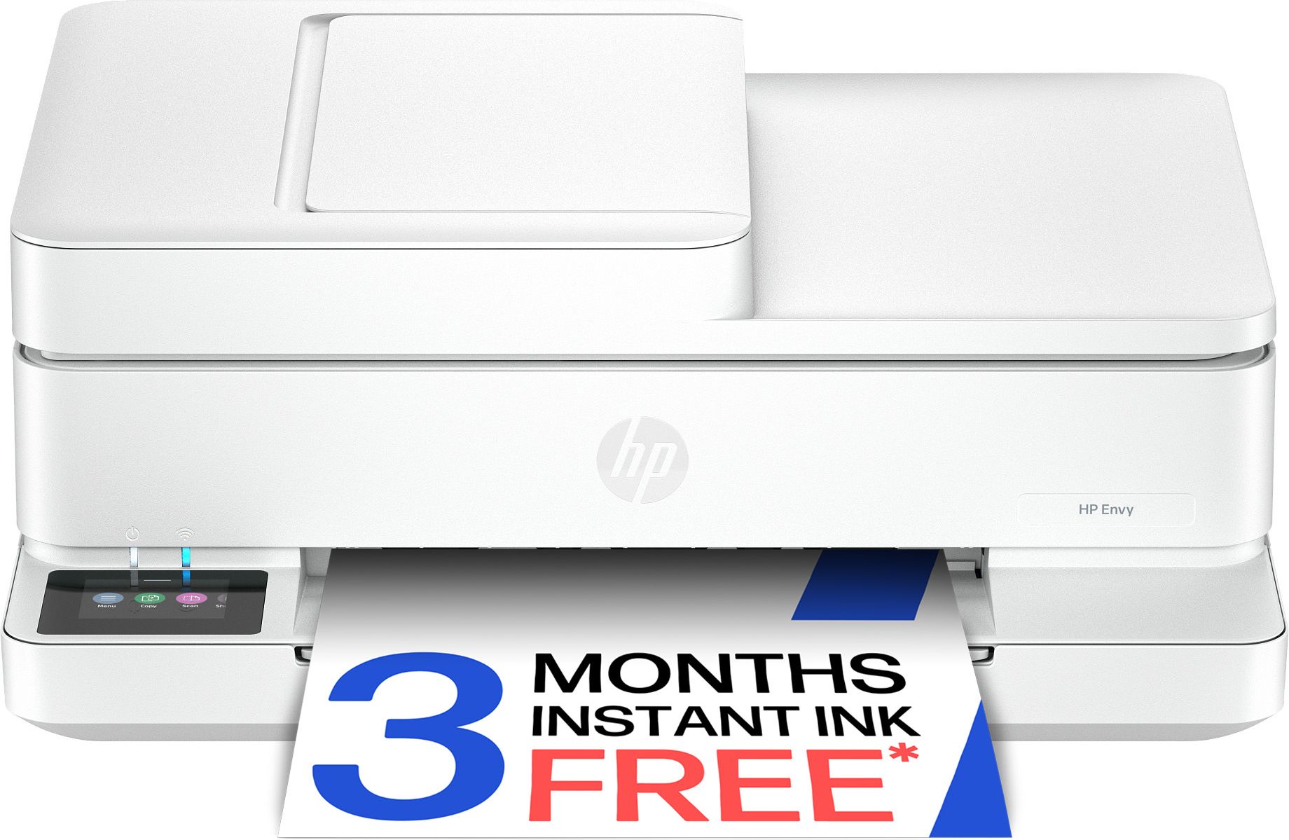 HP Envy 6530e Wireless Inkjet Printer Includes 3 months of Instant Ink with HP+ - White, White