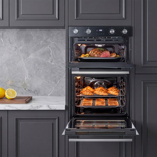 Midea MBOD70M30D0-BK Built In Electric Double Oven - Black - Oven in kitchen