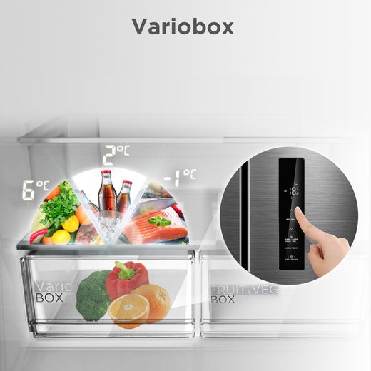 Midea American Fridge Freezer - Inox - Annotation - Variobox