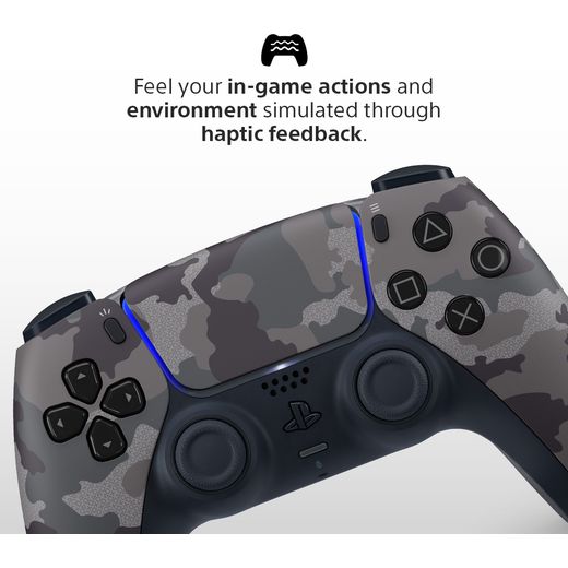 PlayStation DualSense™ Gaming Controller For PlayStation 5 - Grey Camouflage - Annotation - Haptic feedback