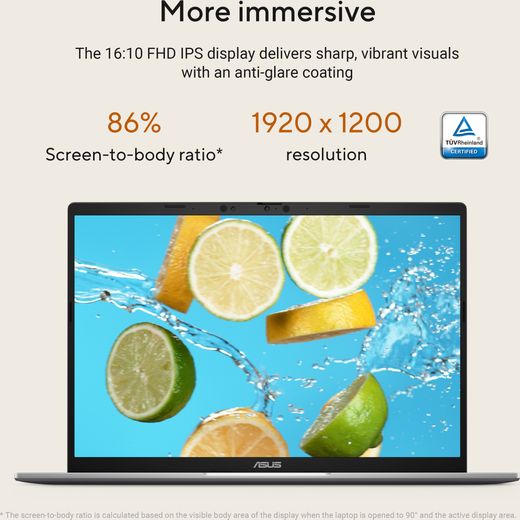 ASUS Vivobook S 14 14" Laptop - AMD Ryzen™ 5, 512GB SSD, 16 GB RAM - Silver - Annotation - More immersive shot