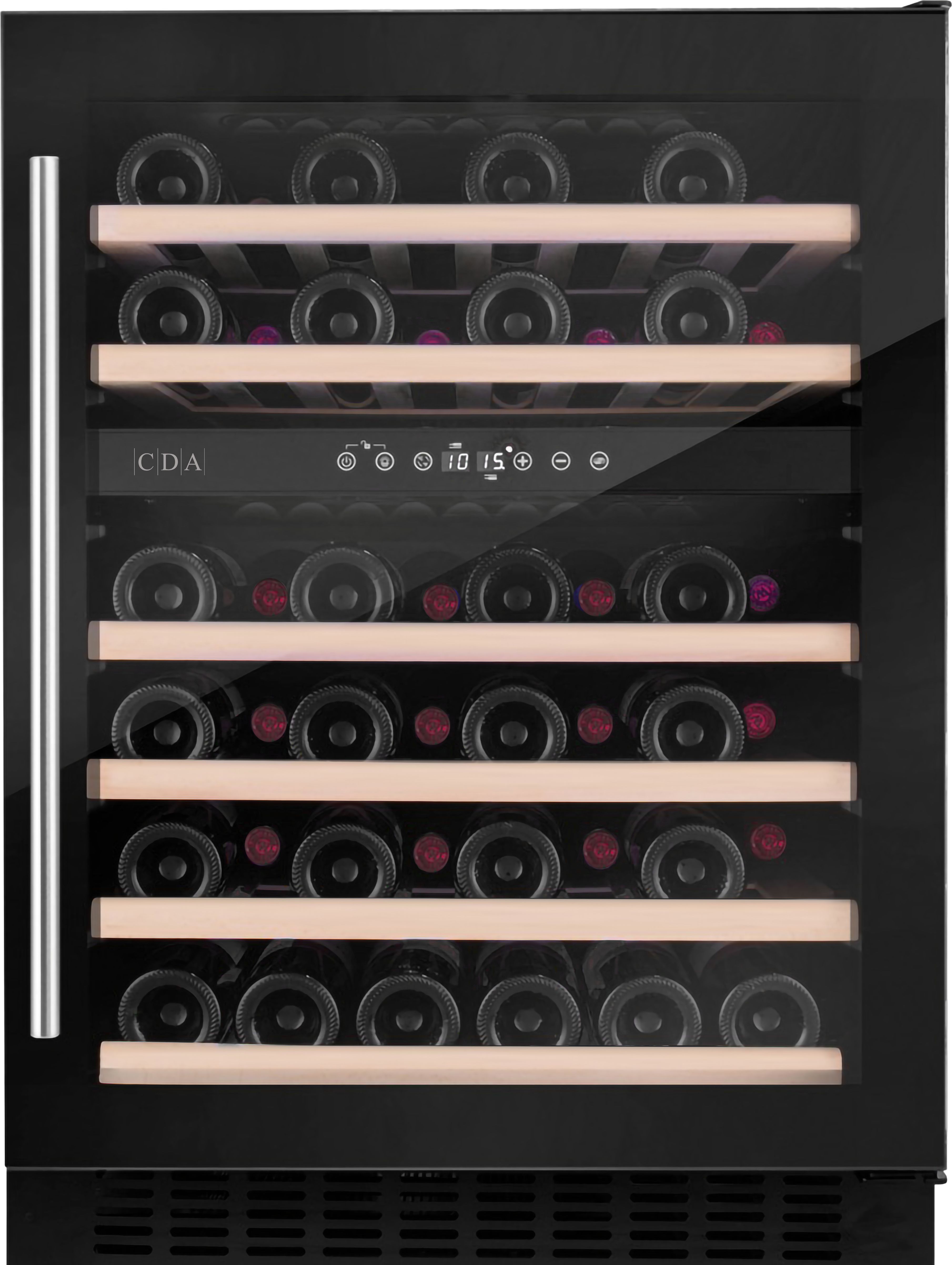 CDA CFWC604BL Wine Cooler - Freestanding - 46 Bottle Capacity - Black
