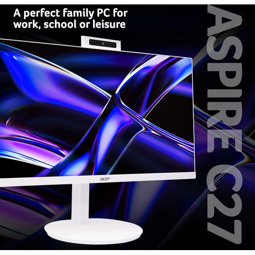 Acer Aspire C27-A 27" All In One - Intel® Core™ i7, SSD - White - Annotation - Aspire C27