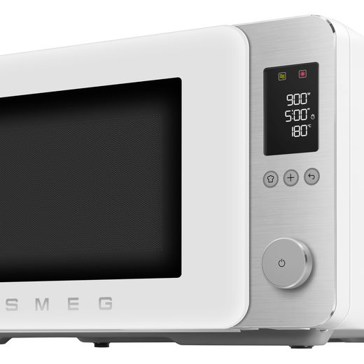 Smeg Collezione MOC02WHMUK Litre 30cm High, Freestanding Small - White - Control panel