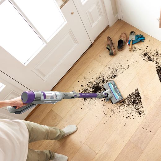 Shark PowerDetect IP1251UKT Cordless Vacuum Cleaner with up to 70 Minutes Run Time - White / Java Grey - Vacuuming soil