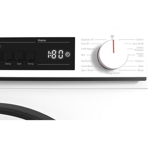 Sharp ES-NFB814BWNA-EN 8kg Washing Machine with 1400 rpm - White - Control panel