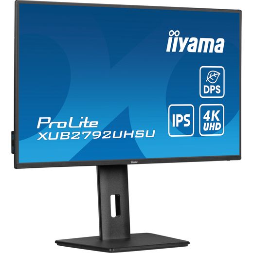 iiyama ProLite XUB2792UHSU-B6 27" 4K Ultra HD 60Hz Monitor - Black - Right perspective shot