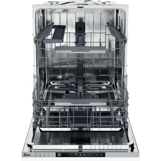 Hoover H-DISH 500 Fully Integrated Standard Dishwasher - Silver - front with door open shot 