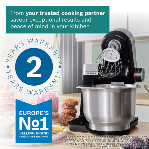 Bosch Series 2 MUMS2VM40G Stand Mixer with 3.8 Litre Bowl - Black - Warranty