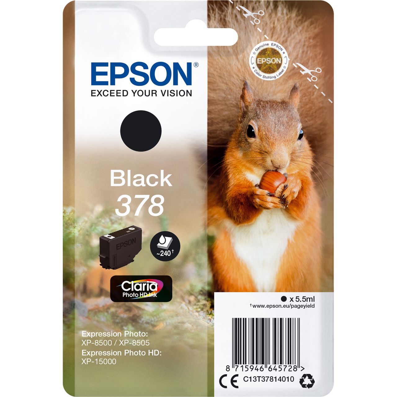 Epson Squirrel Singlepack Black 378 Claria Photo HD Ink Review