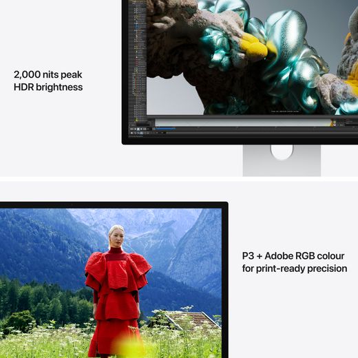 Apple Studio Display XDR - - Silver - Annotation - Brightness and colours