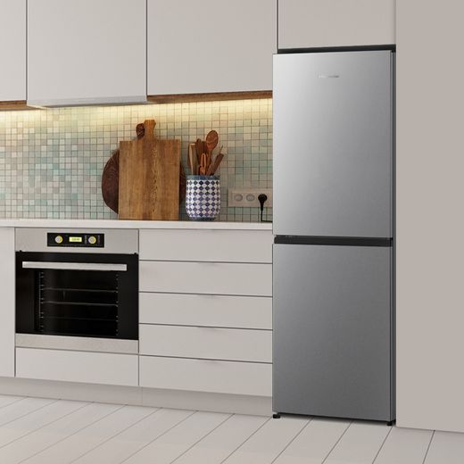 Fridgemaster MC55240ES 174cm 50/50 Fridge Freezer - Silver - Fridge freezer in kitchen