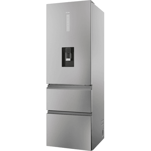 Haier 3D 60 Series 5 60/40 Total No Frost Fridge Freezer - Stainless Steel - Left perspective shot