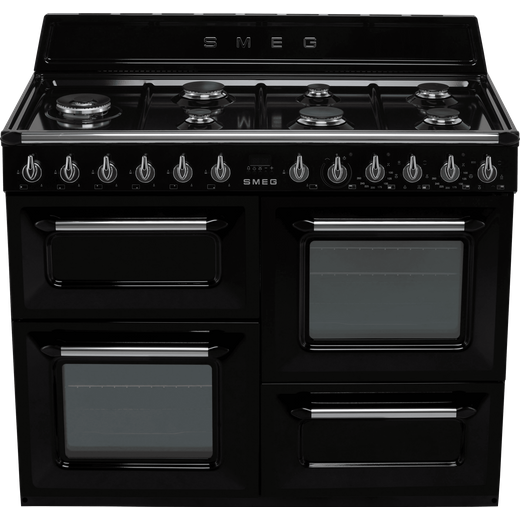 Smeg Victoria 110cm Dual Fuel Range Cooker - Black