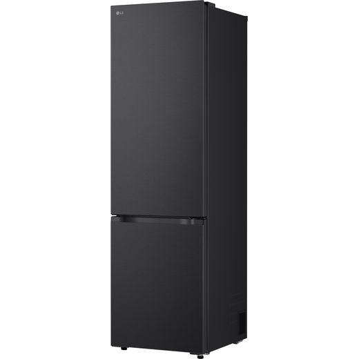 LG NatureFRESH™ GBBS524CEV 203cm No Frost Fridge Freezer - Black Steel - Left perpsective shot
