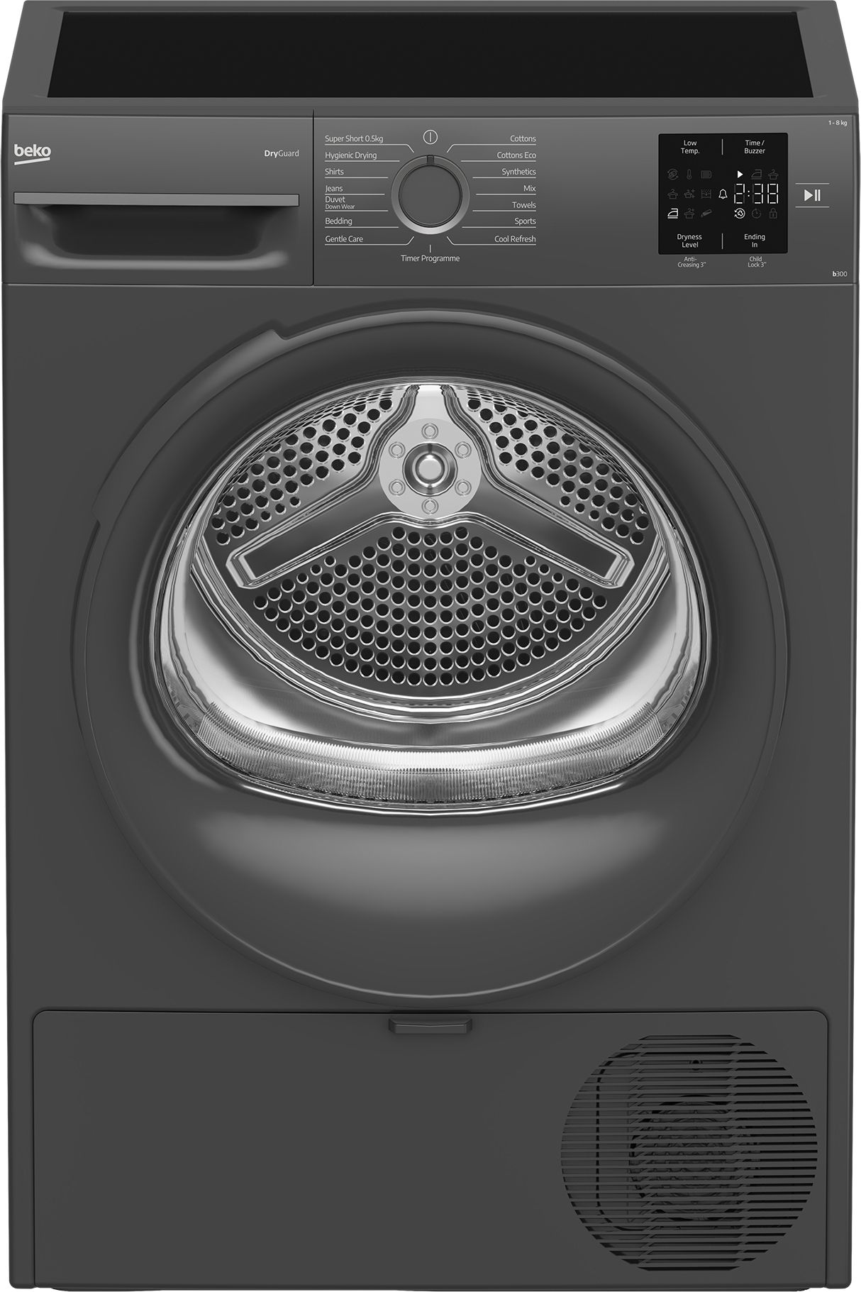 Beko 8Kg Heat Pump Tumble Dryer Anthracite  7188243730 - Image 2
