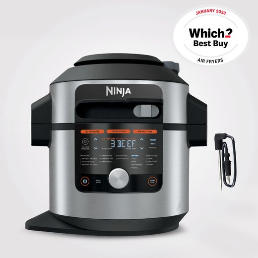Ninja Foodi Max 15-in-1 SmartLid OL750UK 7.5 Litre Multi Cooker With Air Fryer Function - Stainless Steel / Black - Which Award