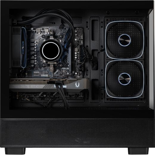 3XS Systems Gaming PC - NVIDIA® GeForce RTX™ 5070, AMD Ryzen™ 7, 1TB SSD - Black - Side shot