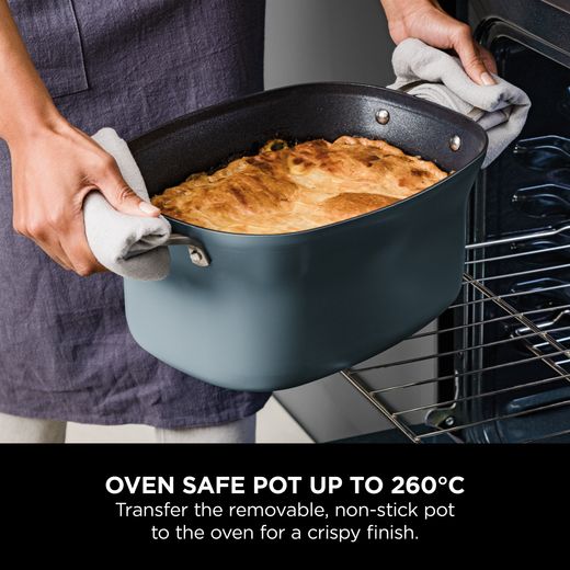 Ninja Foodi 8-in-1 PossibleCooker MC1001UK 8 Litre Multi Cooker - Sea Salt Grey - Annotation - Oven safe pot shot